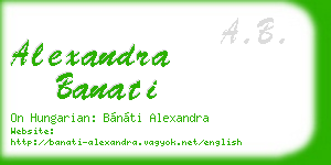 alexandra banati business card