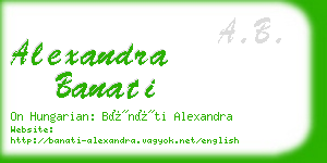 alexandra banati business card